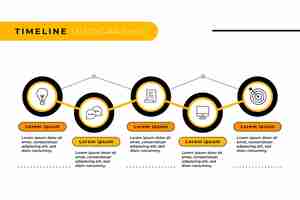 Free vector timeline infographic style