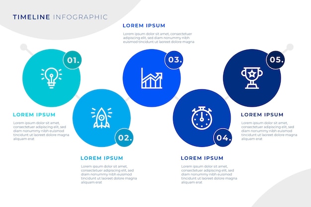 Free vector timeline infographic template design