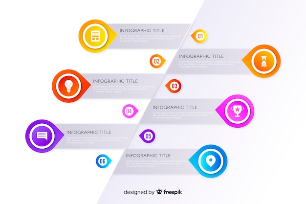 타임 라인 infographic 템플릿 평면 디자인