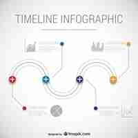 Free vector timeline infographic template