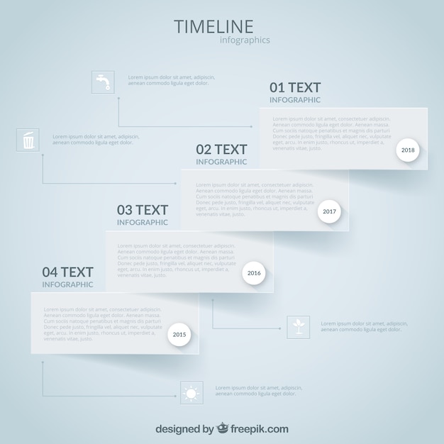 Timeline modello infografica