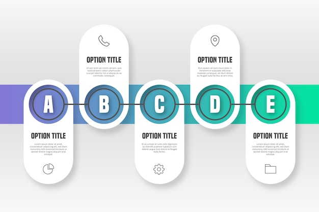 Free vector timeline infographic template