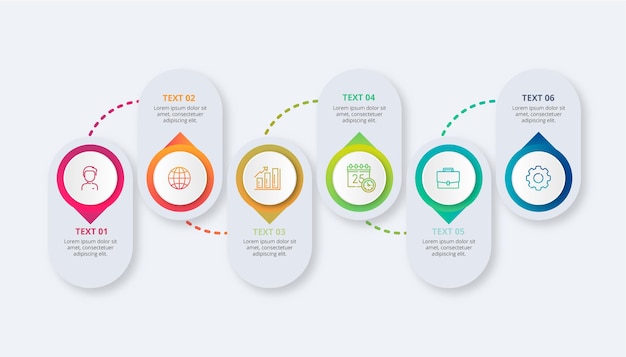 타임 라인 infographic 템플릿