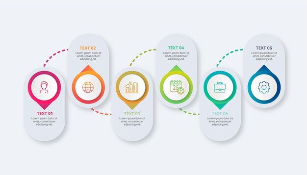 Хронология инфографики шаблон