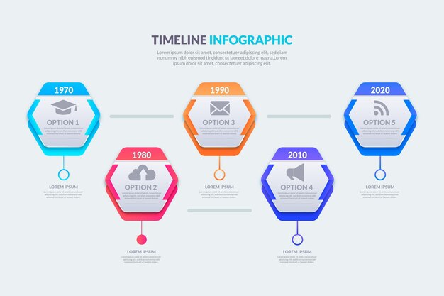 타임 라인 infographic 템플릿