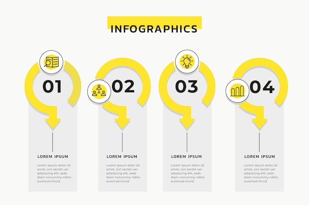 Concetto di infografica cronologia