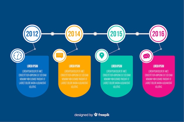 Timeline professional infographic
