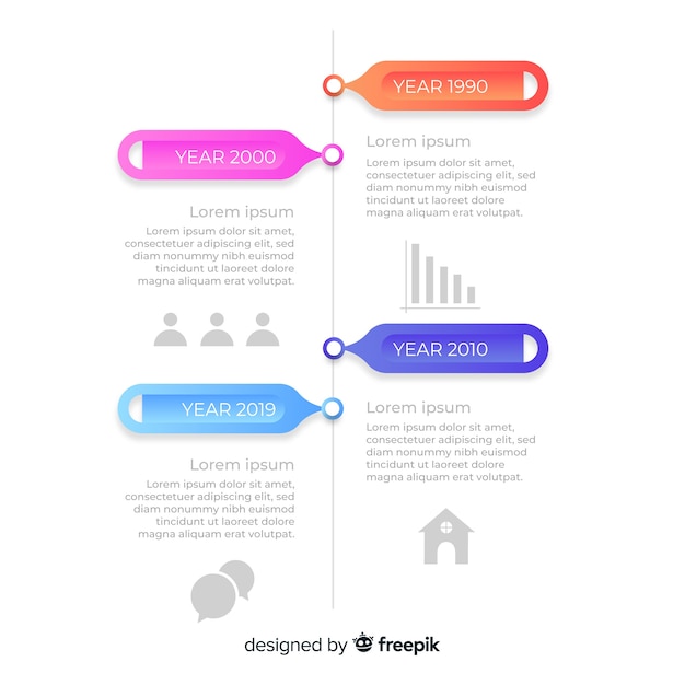 Timeline professional infographic