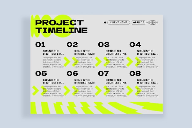 Timeline template design