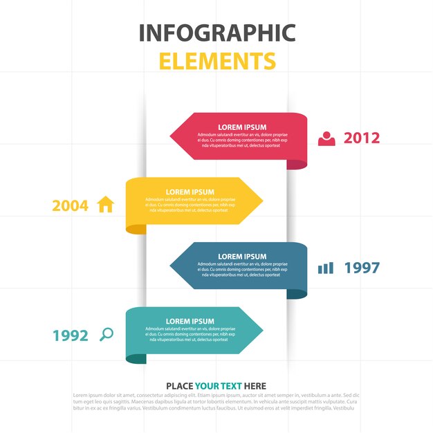 Timeline with arrows