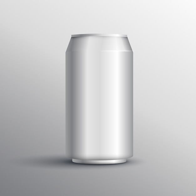 Бесплатное векторное изображение Реалистичный энергетический напиток может макет шаблон дизайна