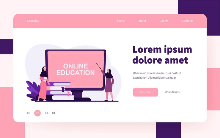 Free Vector tiny arabian woman learning via computer