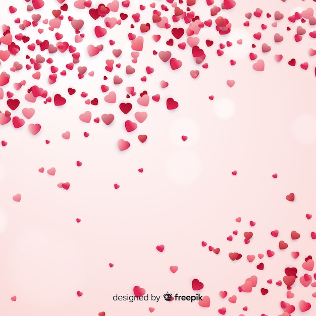 Бесплатное векторное изображение Крошечные сердца фон