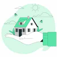 Free vector tiny house concept illustration