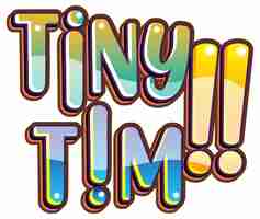 Free vector tiny tim word logo on white background