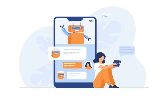 チャットボット 画像 無料のベクター ストックフォト Psd