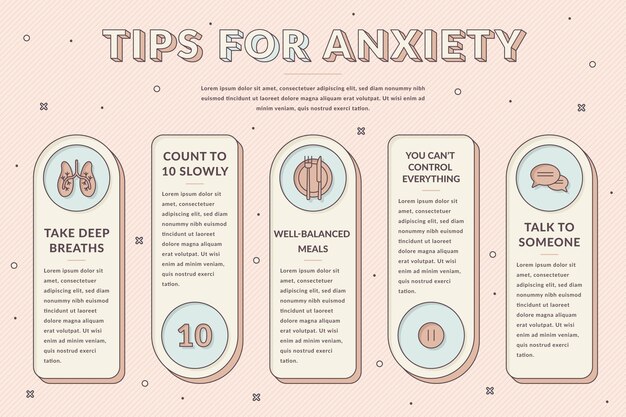 Tips for anxiety infographic