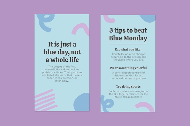 Tips to beat blue monday instagram story template