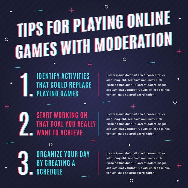 Tips for playing games with moderation