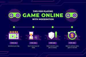 Free vector tips for playing online games with moderation