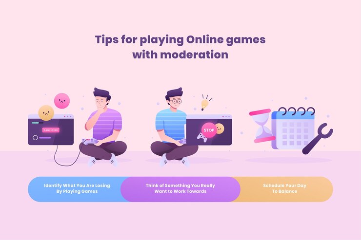 Free Vector tips for playing online games with moderation