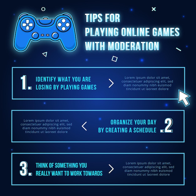 Free vector tips for playing online games with moderation