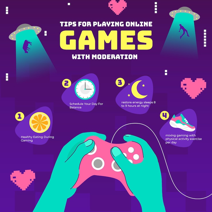 Free Vector tips for playing online games with moderation