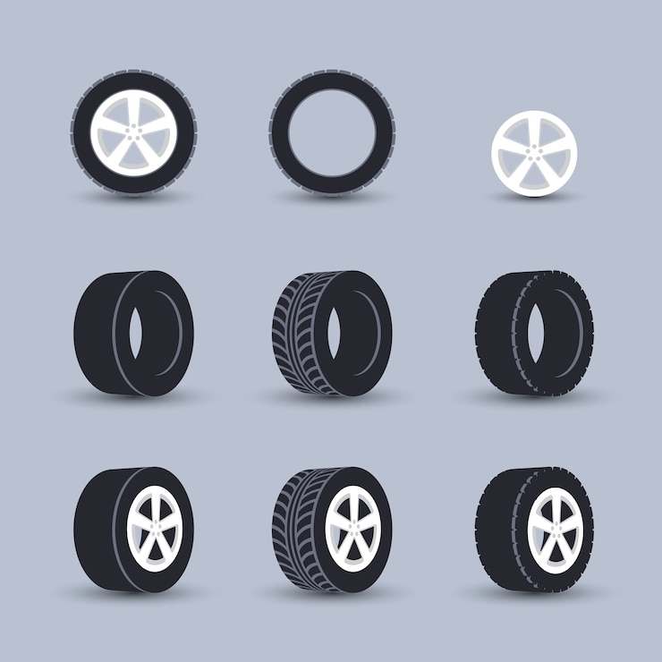 Free Vector tire set