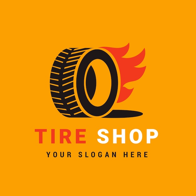 Free vector tire shop logo design template