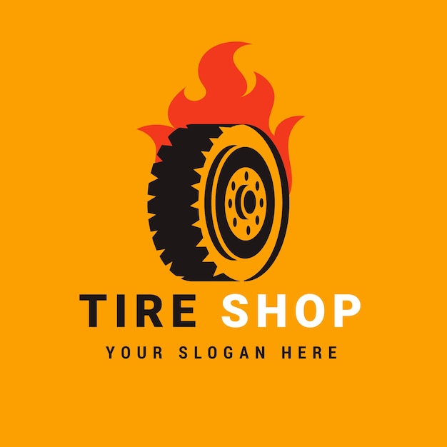 Tire shop logo design template