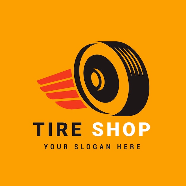 Tire shop logo design template