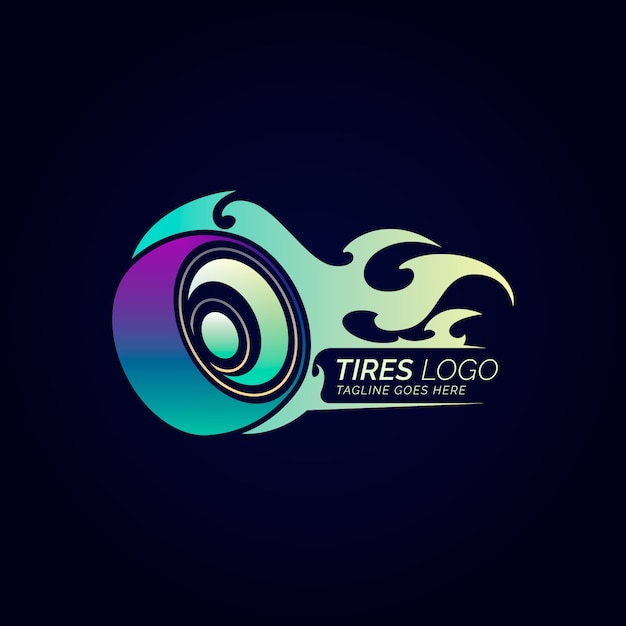 Free vector tire shop logo design template