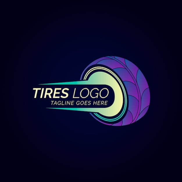 Free vector tire shop logo design template