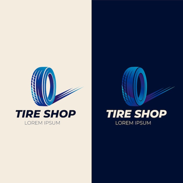 Free vector tire shop logo design template