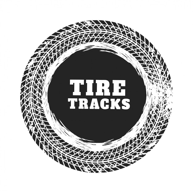 Free vector tire track circle background design