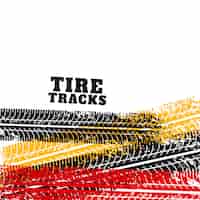 Free vector tire track marks backgorund in different colors