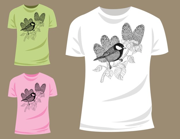 Tit on branch of lilac Shirt graphics