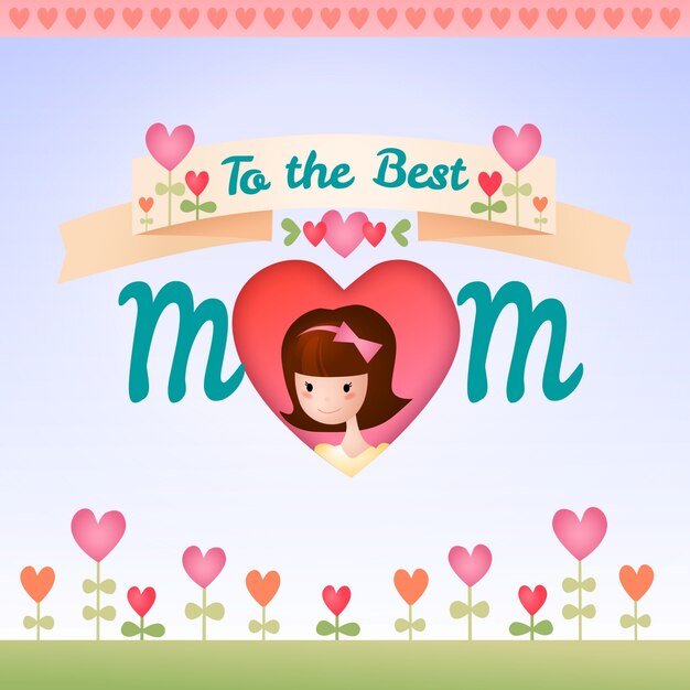 Бесплатное векторное изображение К лучшему фону мамы