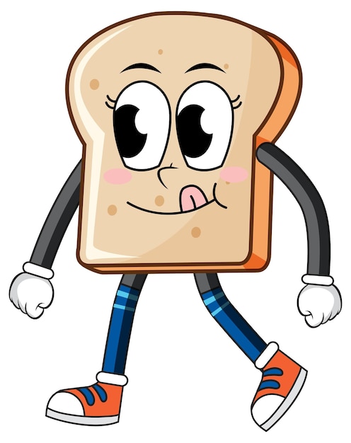 Toasted bread with arms and legs