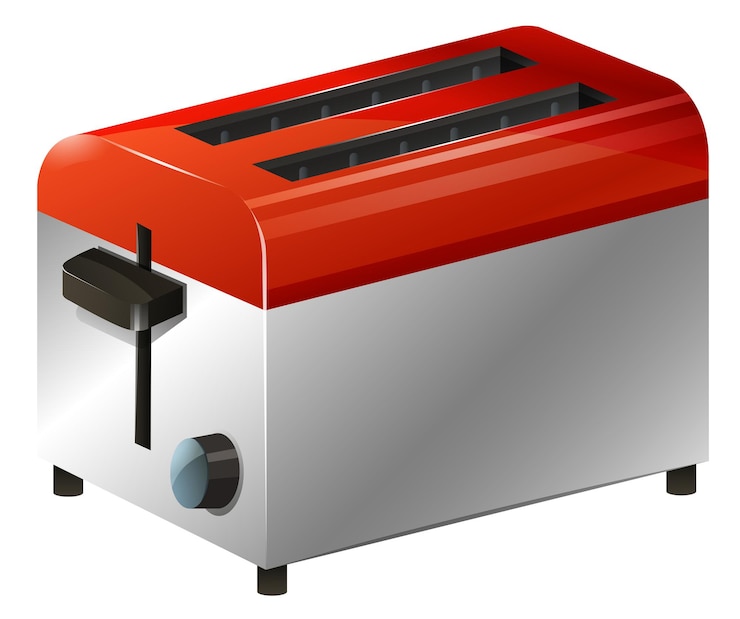 Free Vector toaster on white background