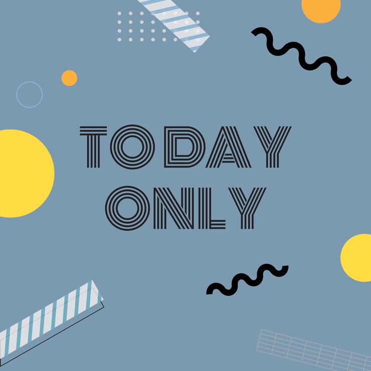 Free Vector today only sale announcement board vector