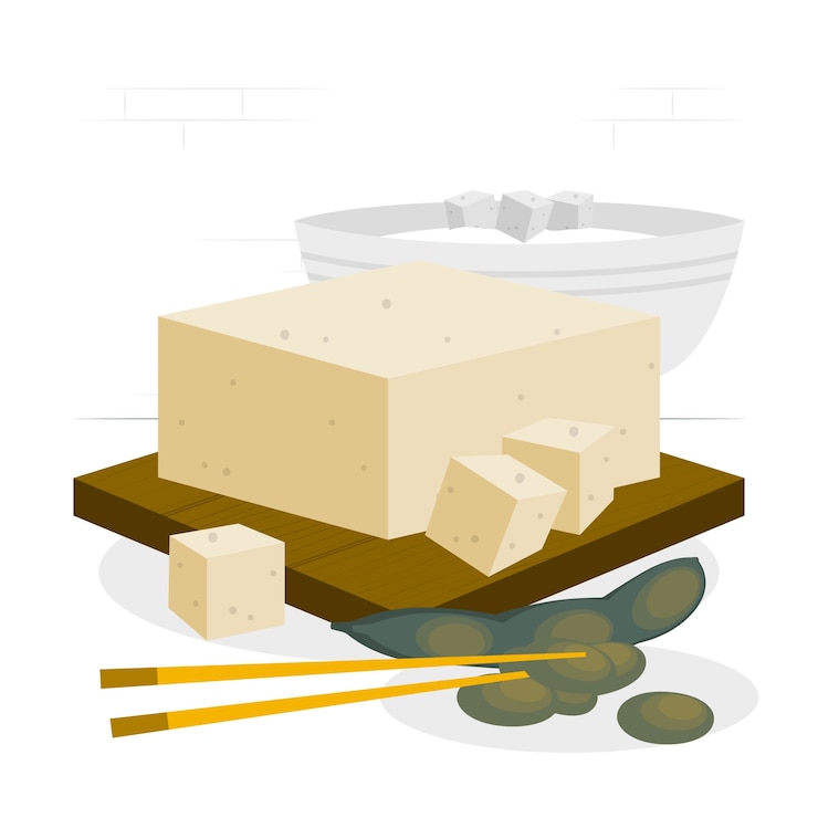 Free Vector tofu concept illustration