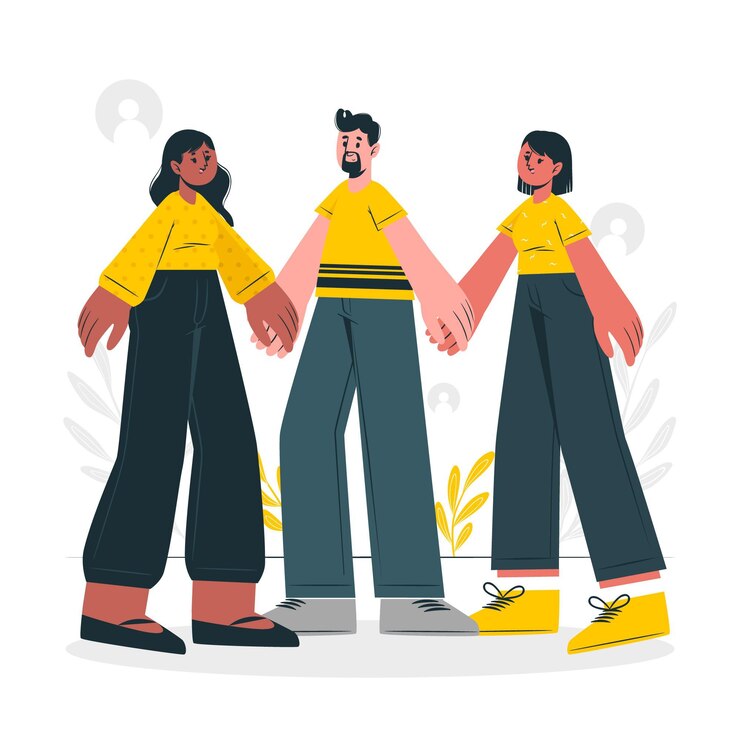 Free Vector together concept illustration