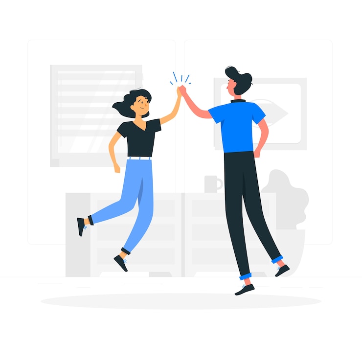Free Vector together concept illustration