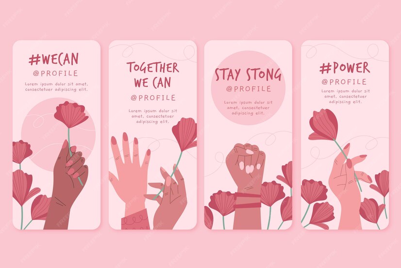 Free Vector Together we can instagram stories