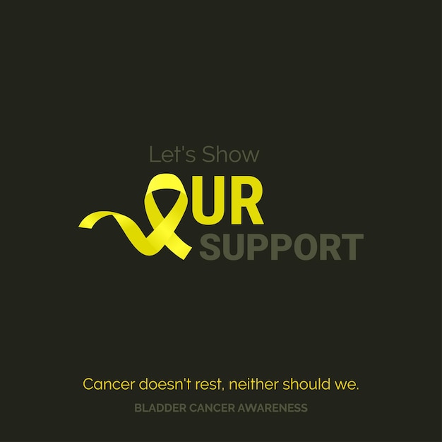 Free vector together we fight bladder cancer awareness design template