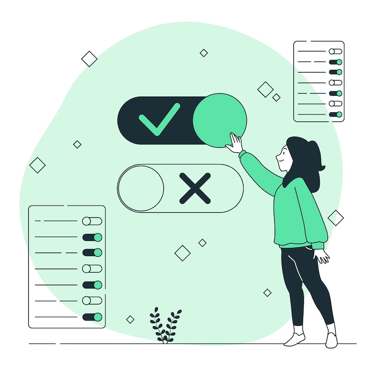 Free Vector toggle concept illustration