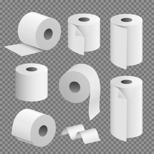 トイレットペーパーロールティッシュ トイレタオルアイコンは 現実的なイラストを分離しました キッチントイレットテープ紙 プレミアムベクター トイレットペーパーロールティッシュ トイレタオルアイコンは 現実的なイラストを分離しました キッチントイレットテープ紙 プレミアムベクター