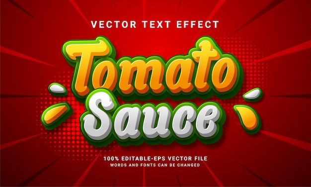 トマト​ソース​の​3​d​編集​可能な​テキスト​効果​。​食品​の​ニーズ​に​適しています​。