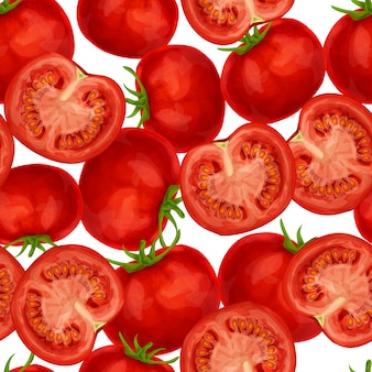 Tomato seamless pattern